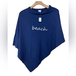 Top It Off Boardwalk Poncho Lightweight Cotton Blend Beach One Size NWT